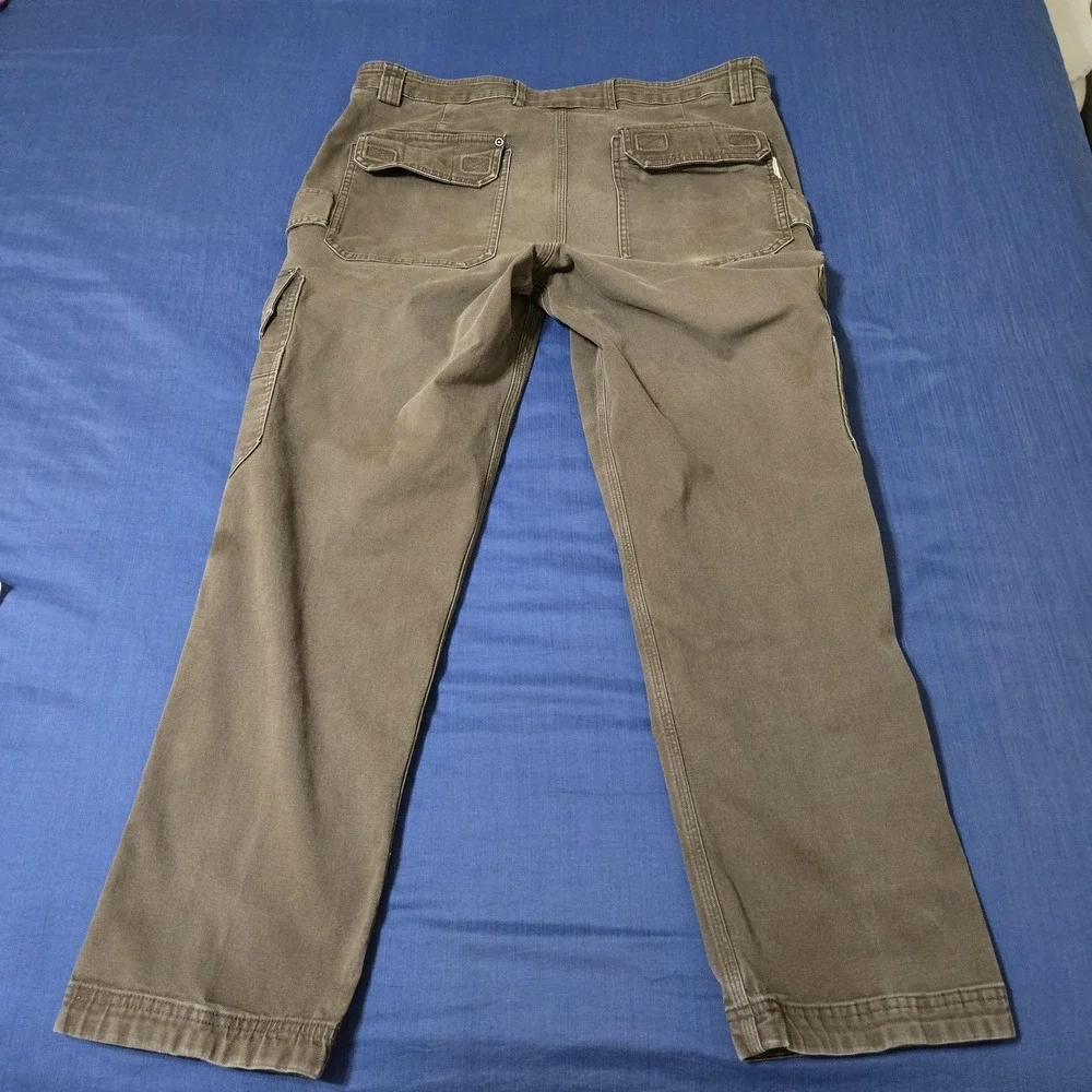 Duluth‎ Trading Co. Pants Mens 38x30 Brown Flex Fire Hose Cargo Slim Workwear